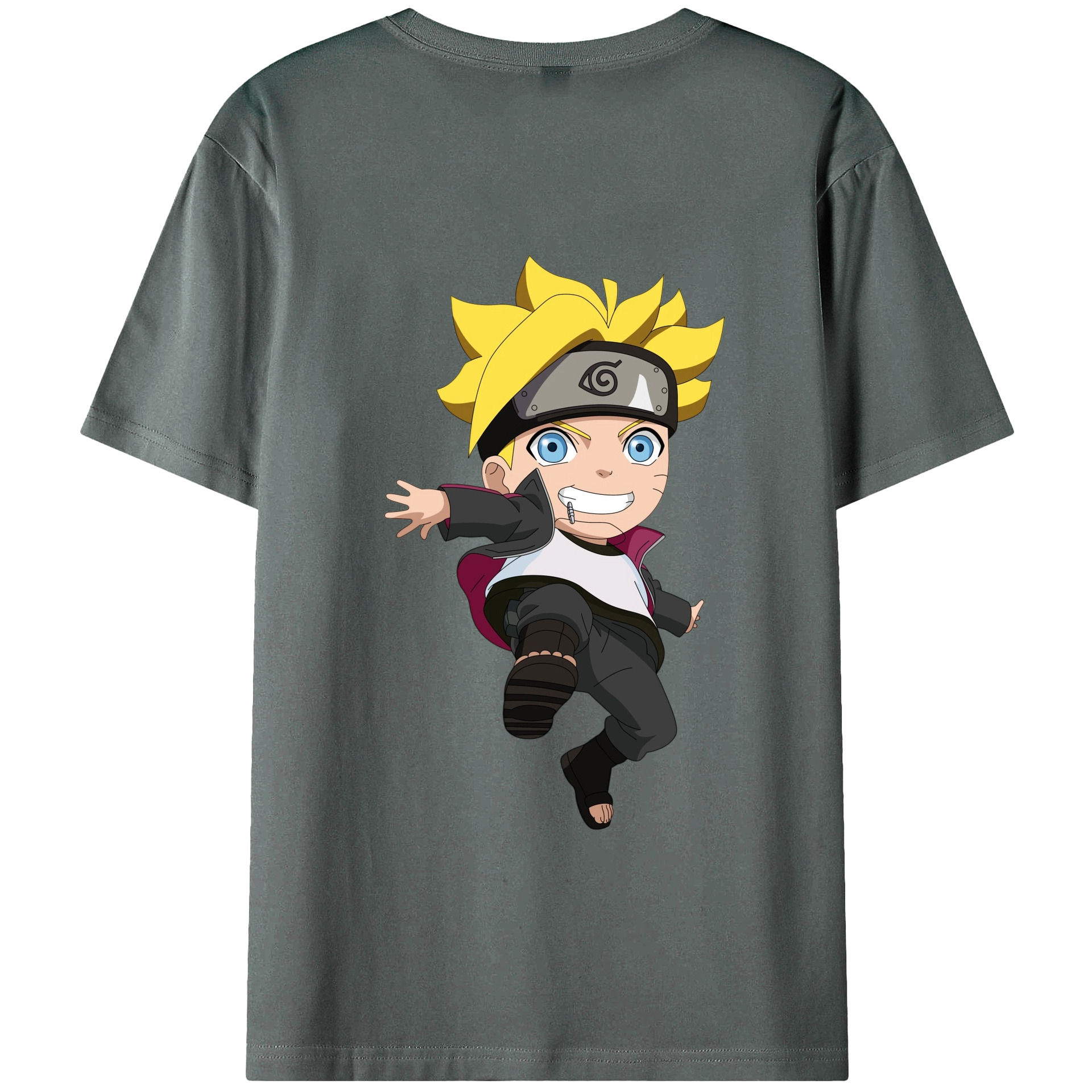 （画像用） NARUTO -ナルト- うずまき ボルト Uzumaki Boruto 綿100％半袖Tシャツ（背面プリント）